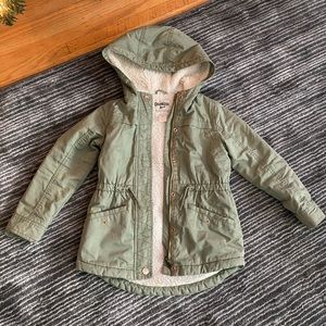 Army Green Girls Coat